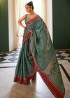 Royal Green Kanjivaram Soft Silk Saree