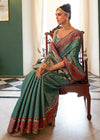 Royal Green Kanjivaram Soft Silk Saree