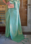 Royal Pastel Blue Woven Kanjivaram Silk Saree