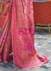 Royal Pink Multicolor Kashmiri Jamawar Woven Saree