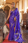 Royal Purple Banarasi Satin Silk Saree