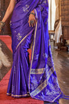 Royal Purple Banarasi Satin Silk Saree