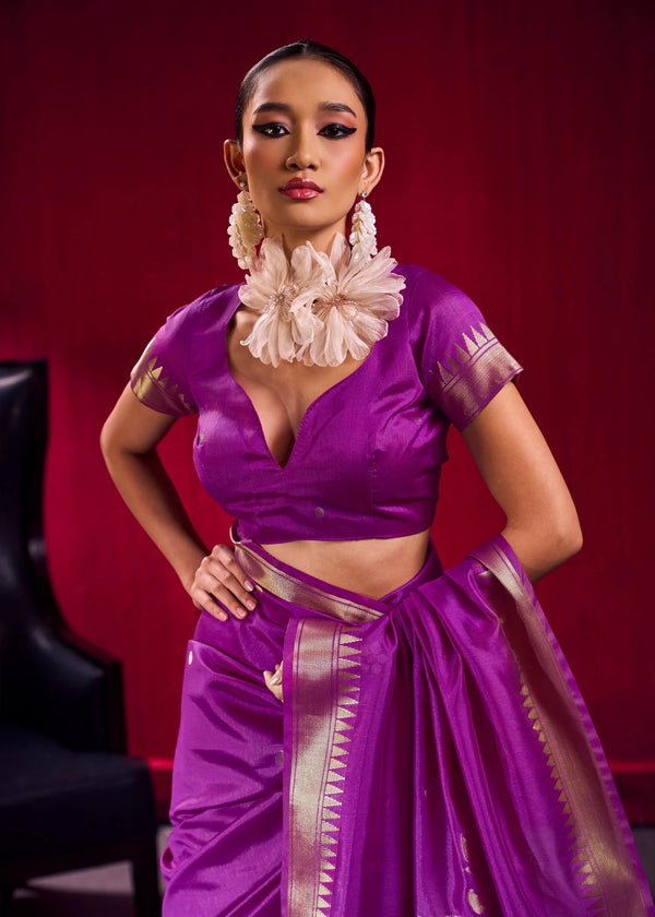 Royal Purple Banarasi Silk Saree