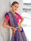 Royal Purple Georgette Bandhani Patola Saree