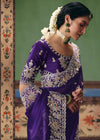 Royal Purple Georgette Silk Saree