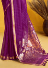Royal Purple Linen Silk Saree