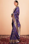 Royal Purple Paithani Silk Saree Zari Woven