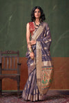 Royal Purple Paithani Tissue Silk Saree