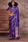 Royal Purple Pichwai Satin Silk Saree