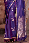 Royal Purple Pichwai Satin Silk Saree