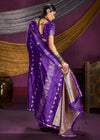 Royal Purple Satin Silk Saree