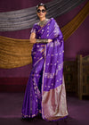 Royal Purple Satin Silk Saree