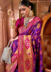 Royal Purple Woven Banarasi Saree