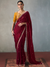 Maroon Designer Tissue Silk Saree With Contrast Blouse
