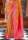 Saffron Orange Woven Banarasi Saree