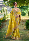 Saffron Yellow Woven Banarasi Designer Silk Saree