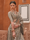 Sage Green Banarasi Dola Silk Saree