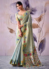 Sage Green Banarasi Tissue Silk Saree