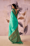 Sea Green Banarasi Cotton Silk Saree