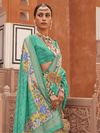 Sea Green Banarasi Dola Silk Saree