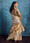 Silver Grey Paithani Tissue Silk Saree