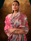 Rani Pink Banarasi Organza Silk Saree