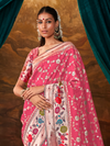 Rani Pink Banarasi Organza Silk Saree