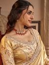 Gold Embroidered Designer Tissue Silk Saree