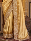 Gold Embroidered Designer Tissue Silk Saree
