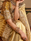 Gold Embroidered Designer Tissue Silk Saree