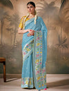 Sky Blue Zari Woven Paithani Banarasi Silk Saree