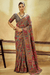 Slate Grey Kashmiri Kani Handloom Cotton Silk Saree