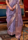 Soft Lavender Chiffon Silk Saree