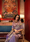 Soft Lavender Chiffon Silk Saree