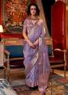 Soft Lavender Chiffon Silk Saree