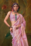 Soft Lavender Pink Organza Silk Saree