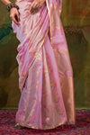 Soft Lavender Pink Organza Silk Saree