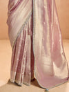 Soft Pastel Pink Banarasi Bridal Tissue Silk Saree