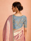 Soft Pastel Pink Banarasi Bridal Tissue Silk Saree