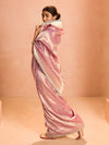 Soft Pastel Pink Banarasi Bridal Tissue Silk Saree