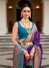 Spanish Purple Paithani Soft Silk Saree