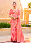 Sunset Peach Soft Silk Saree