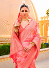 Sunset Peach Soft Silk Saree