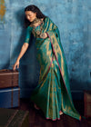 Teal Green Kanjivaram Silk Saree