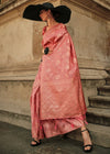 Terra Cotta Peach Festive Zari Woven Banarasi Saree