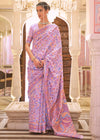 Thistle Purple Banarasi Kashmiri Jamawar Silk Saree