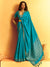 Turquoise Blue Woven Designer Tussar Silk Saree