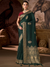 Bottle Green Banarasi Soft Silk Saree With Contrast Blouse