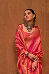 Vibrant Orange Kanjivaram Saree