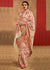 Warm Ivory Cream Kashmiri Chinar Cotton Pashmina Saree